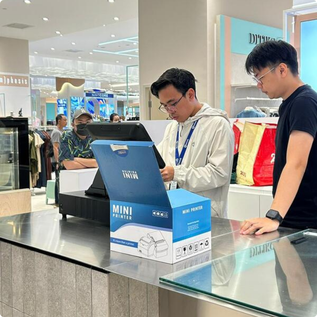 Counter deployment at retail shop